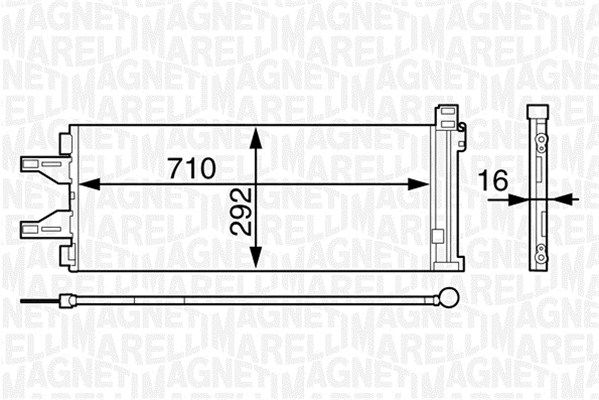 MAGNETI MARELLI Kondensators, Gaisa kond. sistēma 350203623000